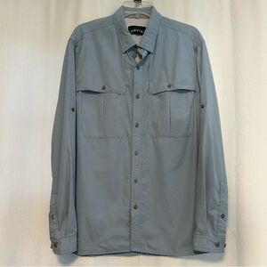 Orvis Light Blue Checkered Shirt SPF 40